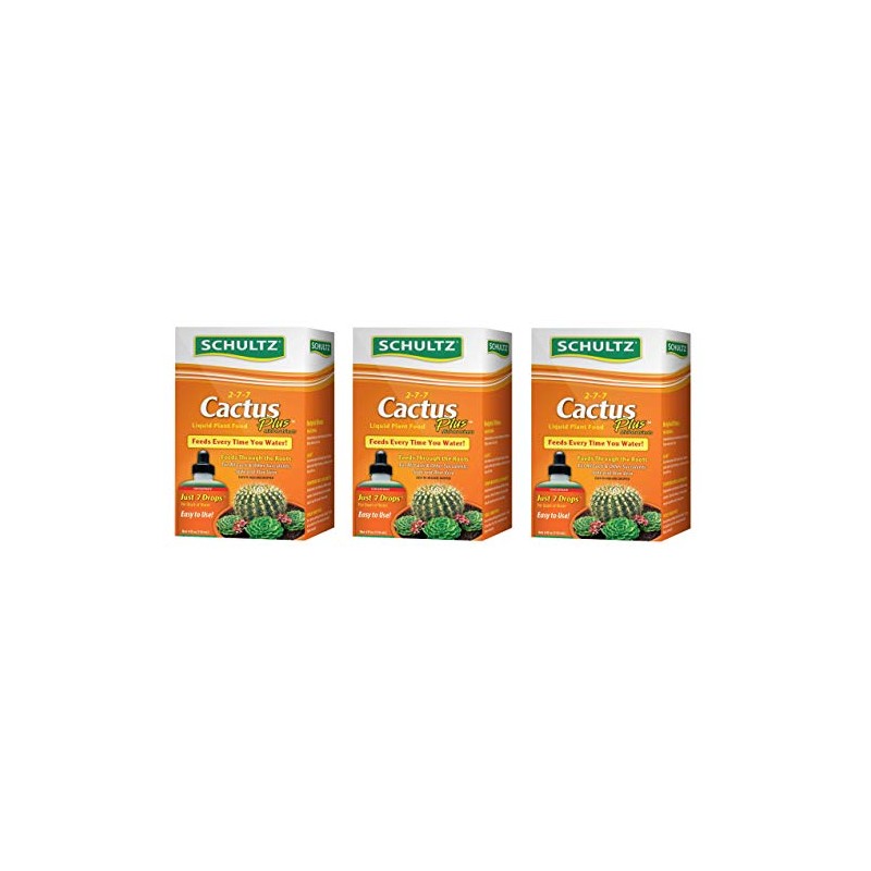 Schultz Cactus Plus 2-7-7 Liquid Plant Food, 4-Ounce 3 Pack