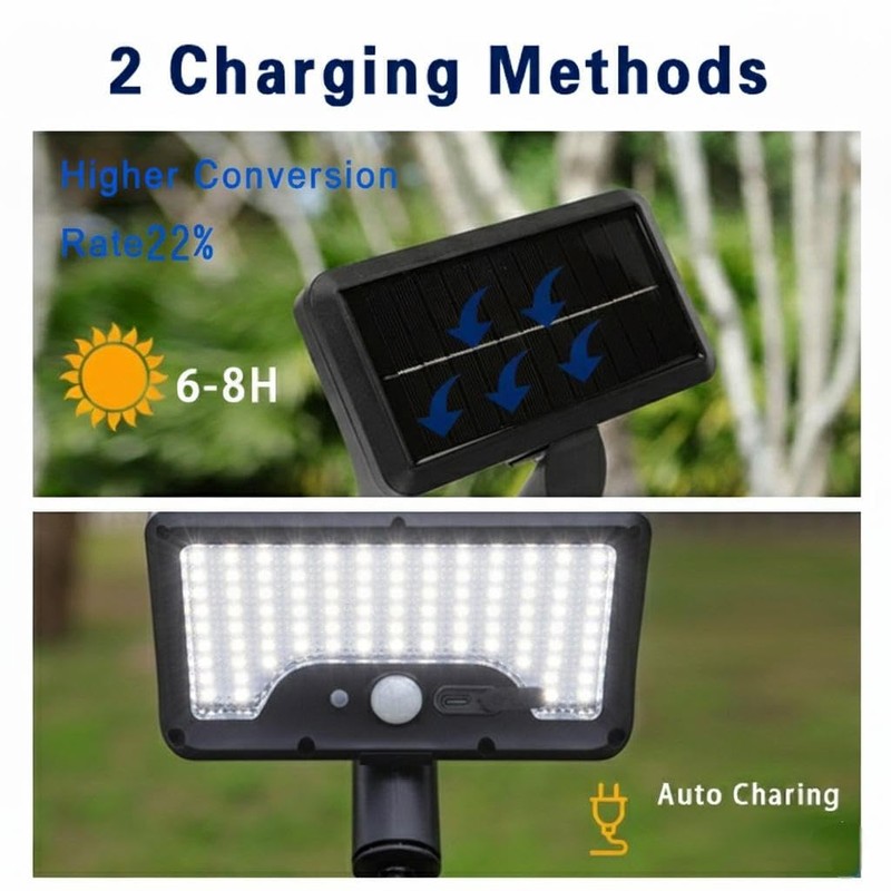 CVchancin Solar Lights Outdoor, 2 Pack Motion Sensor Clip On