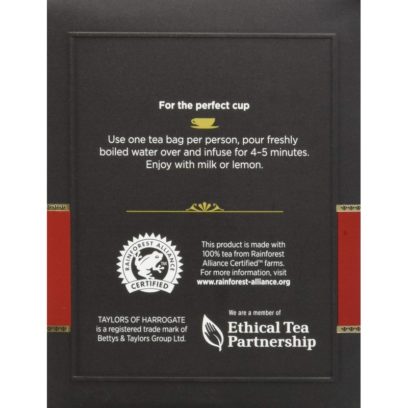 Taylors of Harrogate English Breakfast, 20 Count (Pack of 6)