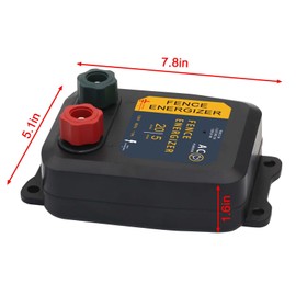 Electric Fence Charger Electric Fence Energizer Electric Fence for Dogs Preventing Raccoons Livestock Squirrels Chicken Coops Skunks intruding 5 Miles/ 20 Acres AC Powered 120 Volt, 0.3 Joule