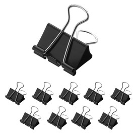 Westcott E-10714 00 Foldback Clips 41 mm Black Pack of 12 Metal Clips for Documents Sturdy and Reusable Paper Clips 41 mm Clamps for Office and Home