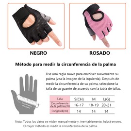 E T EASYTAO Guantes Deportivos Mujer y Hombre, Guantes de Fitness y Ciclismo, Diseño Medio Dedo y Transpirable para Levantamiento, Ejercicio Físico o Entrenamiento al Aire Libre (Rosa, L)