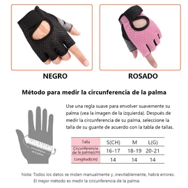 E T EASYTAO Guantes Deportivos Mujer y Hombre, Guantes de Fitness y Ciclismo, Diseño Medio Dedo y Transpirable para Levantamiento, Ejercicio Físico o Entrenamiento al Aire Libre (Rosa, L)