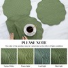 HOMBYS Quilted Placemats Set of 6 Washable Round Placemats for