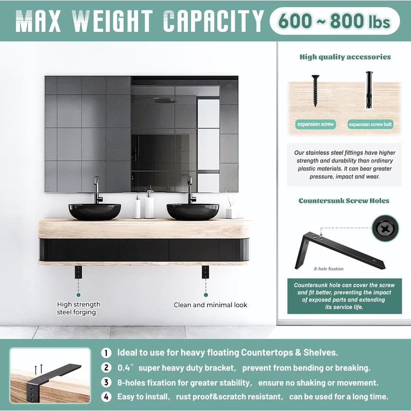 Countertop Support Brackets 3 Pack L Bracket Countertop Brackets 12"