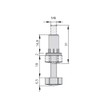 Emuca 2020015 Leveller foot for furniture with nut, M6x20mm, Set