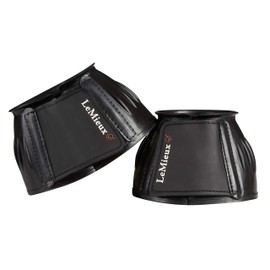 LeMieux Rubber Bell Overreach Horse Boots - Over Reach or Bell Boots for Horses - Protective Gear and Training Equipment - Equine Boots, Wraps & Accessories (Black/Large)