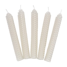 Shabbat Candles by Rite Lite - 12 Pieces - Packaged in a Beautiful Box with an Artistic Card Hanukkah (Premium White)