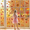Autumn Maple Leaf Gnome Window Decals - 9 Sheets for