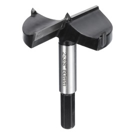 HARFINGTON Forstner Drill Bit 2-3/8"(60mm) Tungsten Carbide Wood Drilling Bit Hinge Cutter with Hex Shank for Hardwood Softwood Plywood Woodworking Drilling