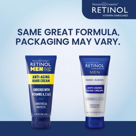 Retinol Anti-Aging Hand Cream – The Original Retinol Brand For Younger Looking Hands –Rich, Velvety Hand Cream Conditions & Protects Skin, Nails & Cuticles (Men's)