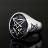 PikaLF Lucifer Ring for Men, Satan Lucifer Demon Ring, Seal