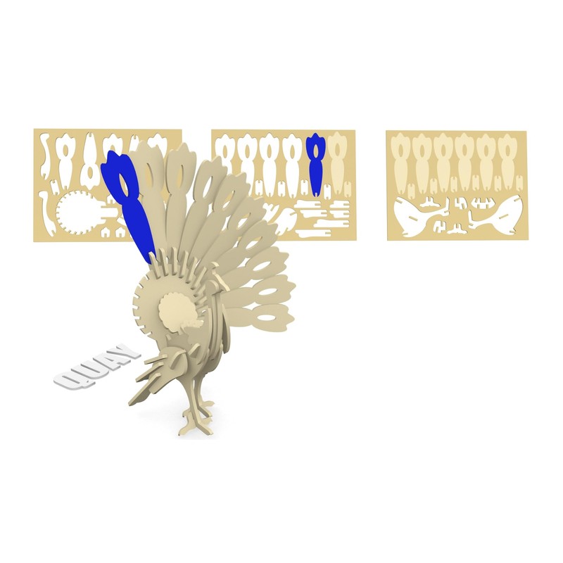 Quay Peacock Woodcraft Construction Kit FSC