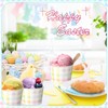 Bokon 100 Pcs Spring Easter Checkered Paper Ice Cream Cups