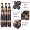 Niciitysi Highlight Straight Human Hair Bundles Ombre Two Tone Black