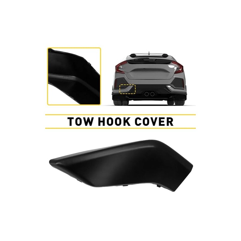 Hatchback - Tapa de gancho de remolque para parachoques trasero