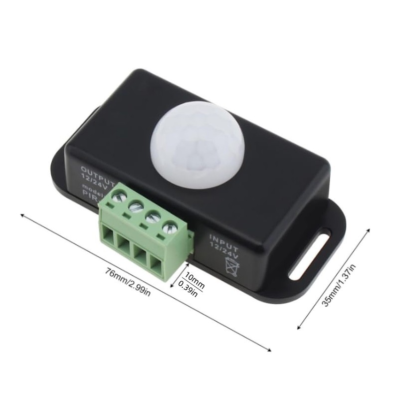 RTNLIT 12V 24V PIR Sensor, LED Motion Sensor Light Switch
