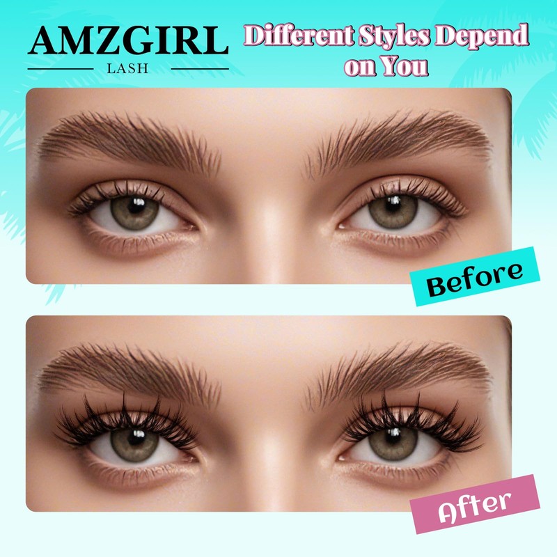 Manga Eyelash Clusters DIY Eyelash Extension Kit, 144 Pieces, Natural