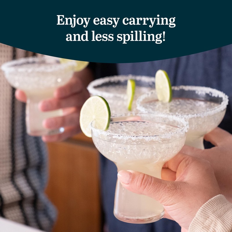 Libbey Stemless Margarita Glasses Set of 6, 10.25 ounces Classic