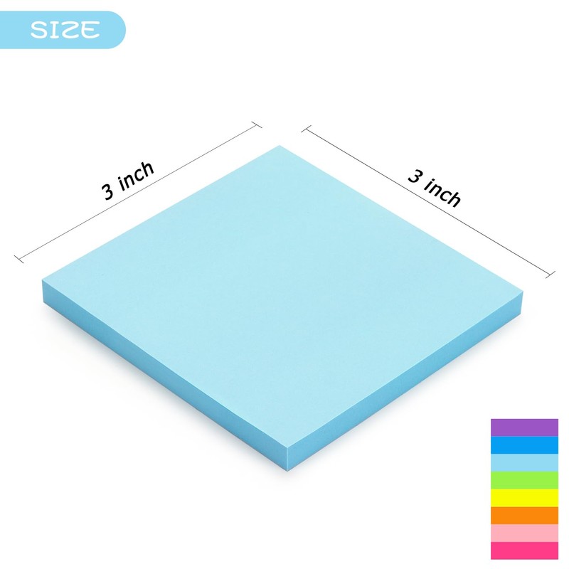 Early Buy Sticky Notes 8 Bright Color 8 Pads Self-Stick