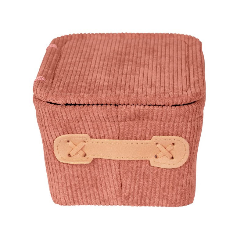 WENKO Anela Bathroom Basket with Lid Dusky Pink