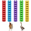WJccsee Versatile Poultry ID Bands, 100 Pack, 16mm, Multi-Color &