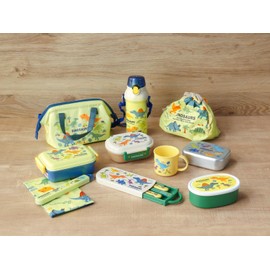 Skater Aluminum Lunch Box for Kids with Lunch Belt, 370ml, Compatible with Thermal Storage, Made in Japan, Dinosaur Picture Book, Dinosaur, for Boys, ALB5NV-A