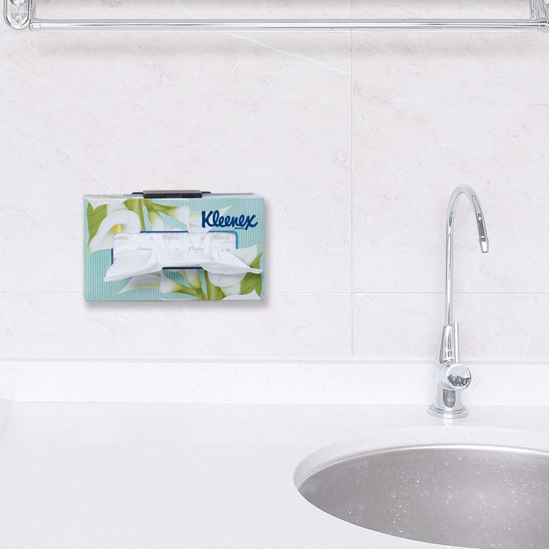 TFY Tissue Box Holder Kitchen Wall Mount Fits Kleenex Tissue