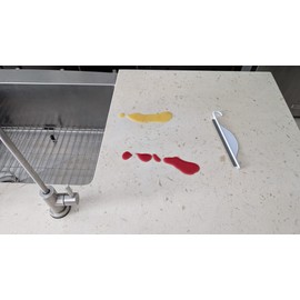 LIVOYE - 2 Pack- Tiny Mini Countertop Wiper Cleaner Squeegee with 2 Wipers and 2 Hooks , Tool for Countertops, Bathroom, Sinks, Shower, Mirror, Windows, Tiles