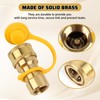 1/2 Inch Gas Quick Connect Kit, 100% Solid Brass Disconnect
