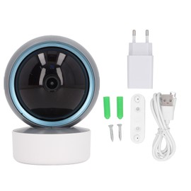 WiFi Smart Camera Wireless Indoor 360 Degree 1080P Night Viewing for Tuya Home Security Automatic Tracking 100‑240V EU Plug