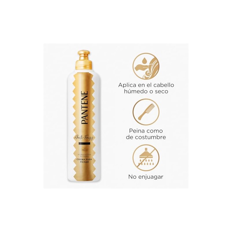 Pantene Hidratación Extrema Anti Frizz Crema para Peinar 300 ml