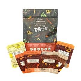 Stella Foods Grilling Collection Mini's - 8 Pack Premium BBQ Seasonings - Addictive Heat, Honey'd Heat, Smoke & Flame, Bright Pepper - Low FODMAP Made in the USA, On-the-Go Seasoning Meal Prep Camping