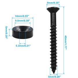 Litoexpe 4 Pcs Guitar Neck Mounting Screws Neck Joint Bushings Ferrules & Bolts for Electric Acoustic Guitar Bass, Black