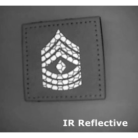 2” x 2” MC IR US Army Rank IR Flag Patch with Hook Fastener (E8 First Sergeant)…