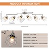 WILON Track Lighting Fixtures, 6-Light Brushed Nickel Flush Mount Track