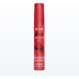 4 en 1 Profesional Mascara “Red PASSION” Máxima Extensión Formula Contra Agua, Black