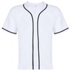 Aumudle Mens Baseball Jersey Blank Plain Button Down Shirts Short