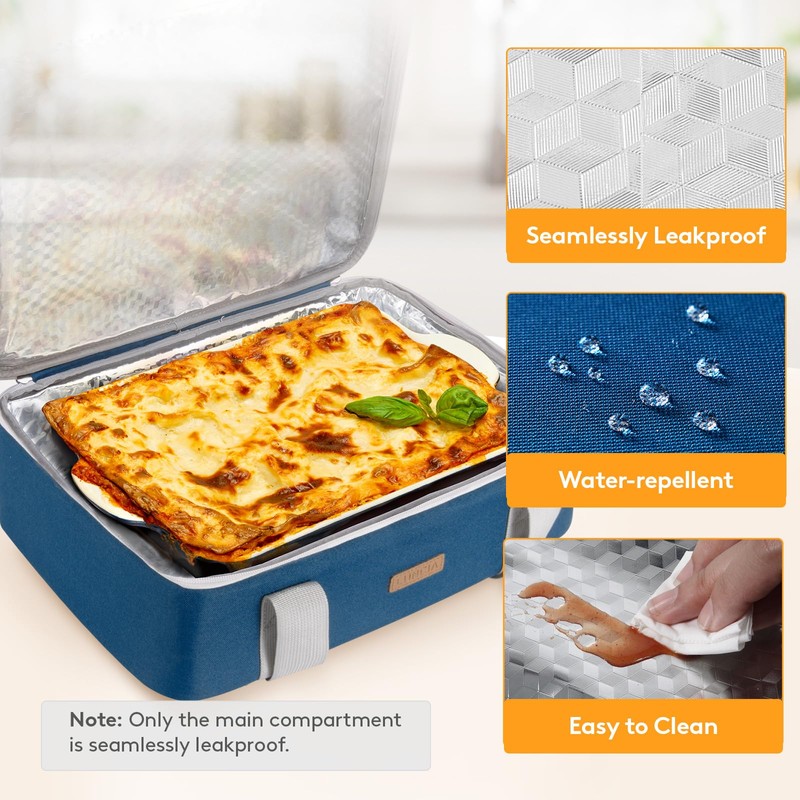 LUNCIA Insulated Casserole Carrier for Hot or Cold Food, Lasagna