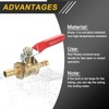 uxcell 4Pcs Brass Water Mini Ball Valve Shut Off Switch,