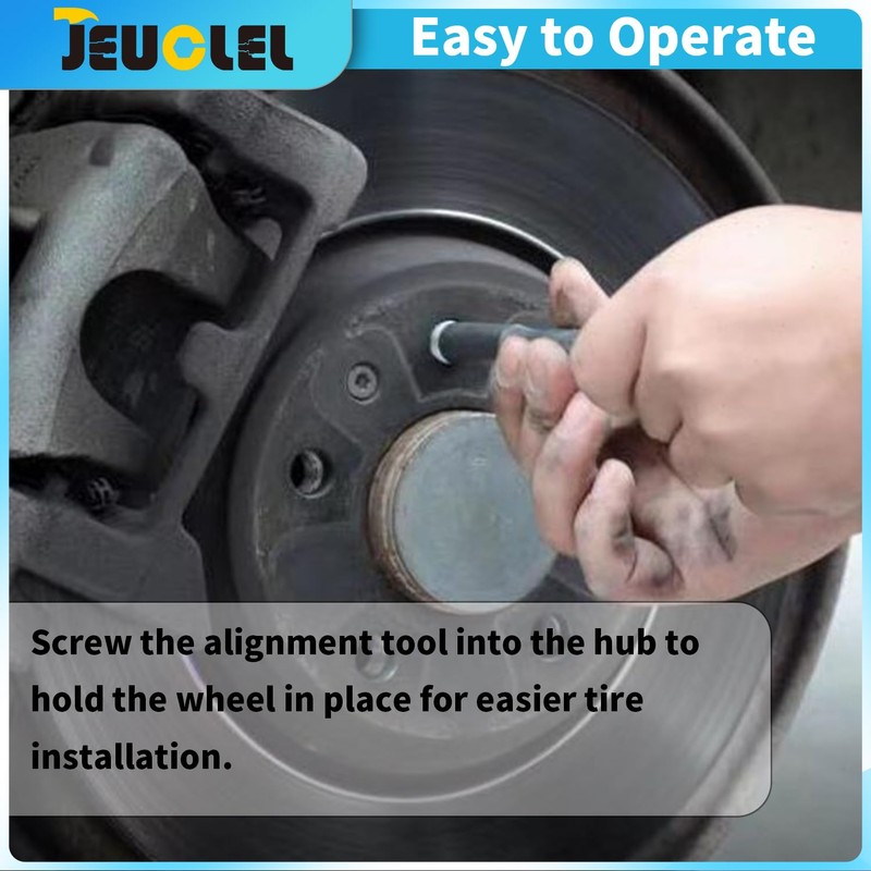 JEUCLEL 2PCS M14x1.5 Wheel Hanger Alignment Pin Guide Tool, Rim