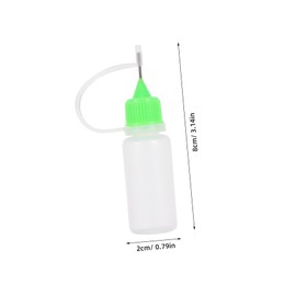 PACKOVE 10Pcs Precision Tip Squeeze Bottles Flexible Pe Dispensing Bottles for Dyes Paints Liquids Accurate Control with Fine Tip Design for Crafts Projects