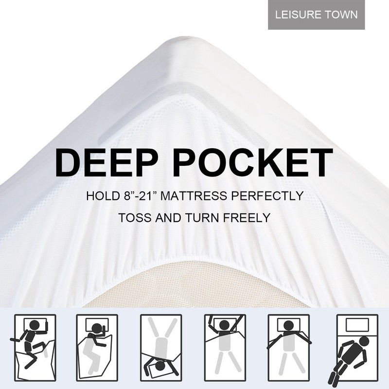 LEISURE TOWN Mattress Pad King Size Soft Cotton Mattress Cover,Quilted