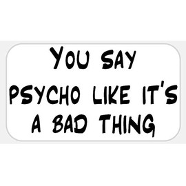 You Say Psycho Like It's A Bad Thing 500 Pcs Stickers Pack 2.25 x 1.25 in