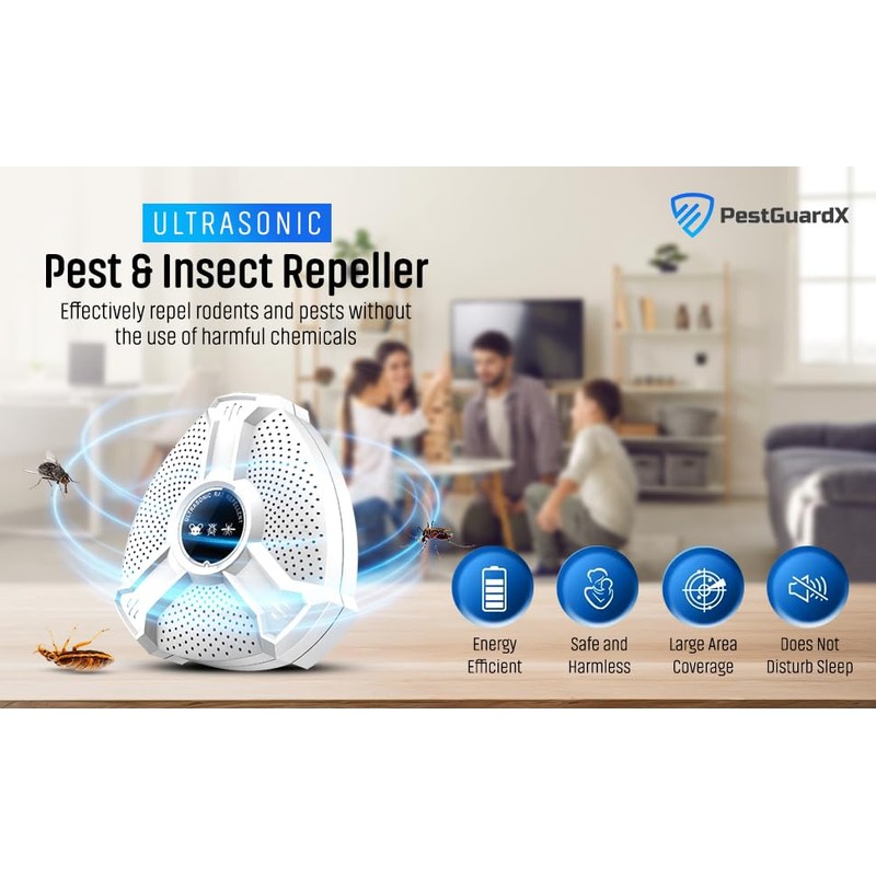 Ultrasonic Pest Repeller – Electronic Pest Control Device for Roaches,