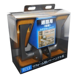 ECLE 7010001 Lever Handle Lock for Remodeling, Barrier-free Shape, Passage (Open), N Silver Color, B/S50, 2.4 inches (60 mm)