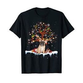 French Bulldog Reindeer Costume Christmas Ornaments T-Shirt