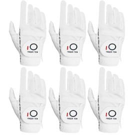 Men's Golf Gloves, Right Hand, Left Hand, All Weather Resistant, Anti-Slip, Soft, Golf Fiber, Fit, Velcro, Sweat Proof, Multifunction, Set of 6, Black, Gray (White, 24 for Left Hand)