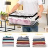 6Pcs Clear Blanket Storage Bags with Zipper, Plastic Storage Bags