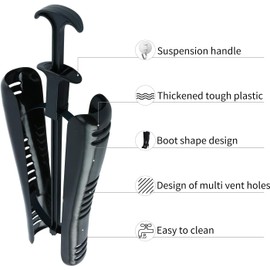Witrutty Boot Tree for Knee High Tall Boots, Boot Tree Shaft Shaper Boot Inserts Shape Holders, Boot Stretcher for High Tall Boot (Black+Red)
